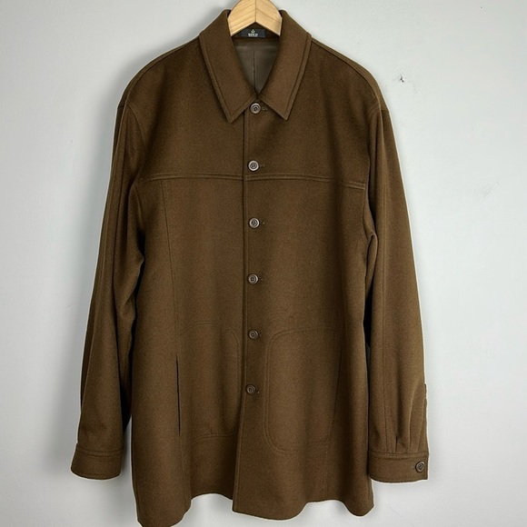 Mani Gi Men’s Pashmina Cashmere Peacoat 3X Mode Fashion Jacket Made Italy Coat